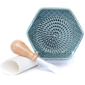 The Grate Plate Handmade Ceramic Grater in Teal