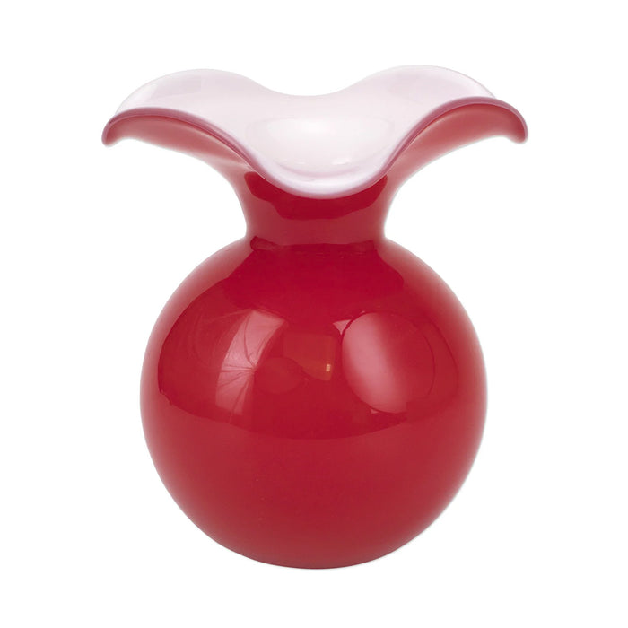 Vietri Hibiscus Glass Red Medium Vase