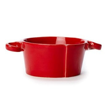 Vietri Lastra Red Small Handled Bowl