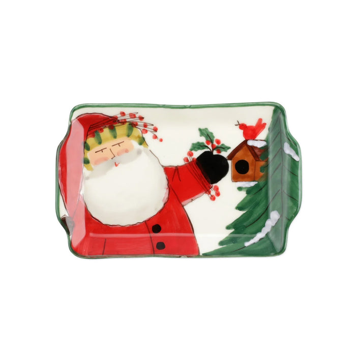 Vietri Old St. Nick  Limited Edition Small Rectangular Plate