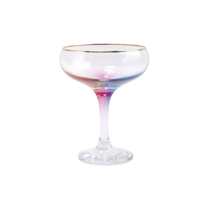 Viva By Vietri Rainbow Coupe Champagne Glass