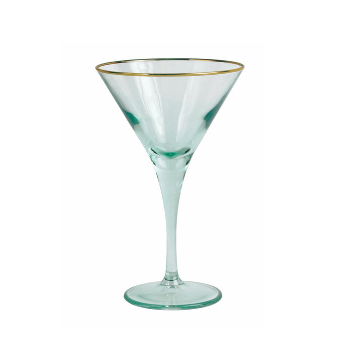 Viva By Vietri Rainbow Martini Glass in Green