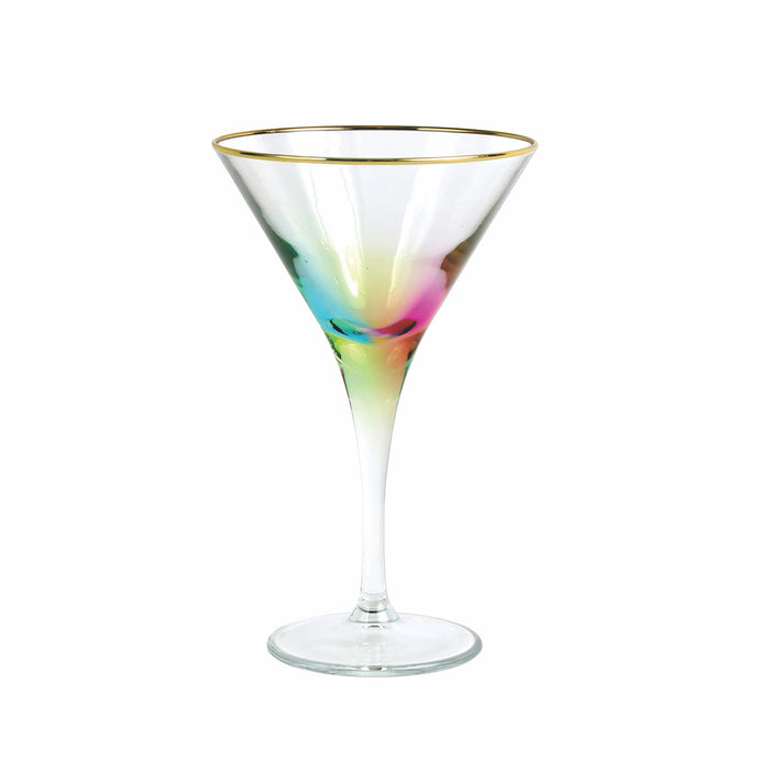 Viva By Vietri Rainbow Martini Glass