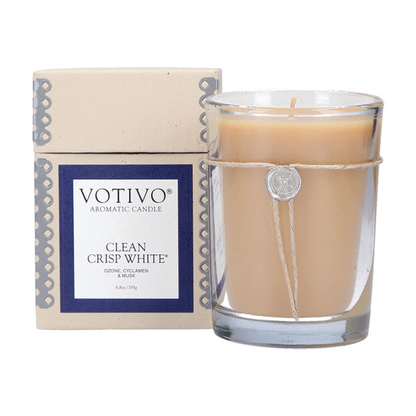 Votivo Clean Crisp White 6.8oz Aromatic Candle