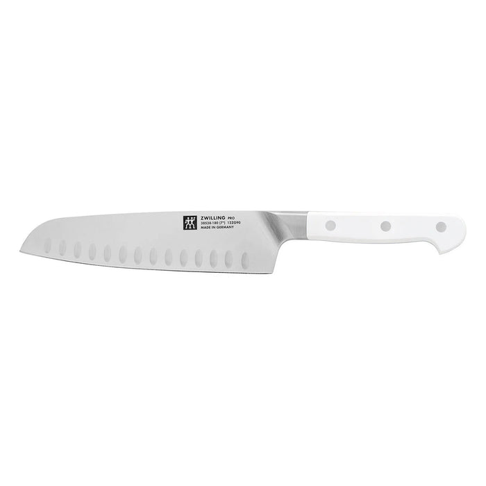 ZWILLING Pro Le Blanc  Forged 7" Slim Santoku Knife with Hollow Edge